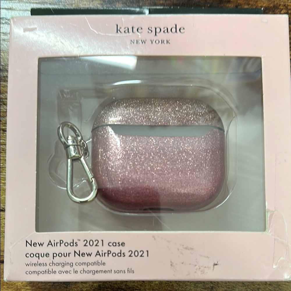 Kate Spade Pink Glitter AirPods Case
